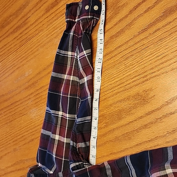 Eddie Bauer Men's Plaid Shirt - Red and Navy Blue - Picture 10 of 10